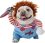 Pet Deadly Doll Dog Costume, Cosplay Halloween Christmas Funny Clothes Party Costume for Small Medium and Large Dogs (Small)