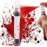 Go Ho Blood Splatter,Fake Blood Makeup(0.35 oz),Halloween Fake Blood Spray Eye Blood Drops Body Paint,Spray Blood for Clothes and SFX Zombie Monster Vampire Clown Costume Cosplay Makeup,1PC