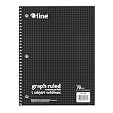 C-Line 1-Subject Notebook, Graph Ruled,4 x 4, Black (22300)