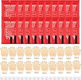 60 Pcs Emergency Fire Blankets for Home and Kitchen 40x40 Inch 20 Fiberglass Fire Suppression Blankets with 20 Fireproof Gloves & 20 Hooks for House Grill Fireplace Camping Car Warehouse Safety