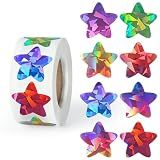 Imeepa 500PCS Rainbow Star Stickers, 1" Multi-Color Lables for Kids Reward