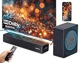 GEOYEAO 2.1 ch Soundbar with subwoofer, Dolby Digital 200W Sound Bars TV Speaker Home Theater Audio Surround Sound System, HDMI eARC/Bluetooth/DSP/Remote Control External Speakers for Smart TVs
