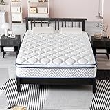 Full Size Mattress, 12 Inch Hybrid Mattress in a Box, Memory Foam Individually Wrapped Pocket Coils Innerspring Pressure Relief, Medium Firm - CertiPUR-US Certified, Fiberglass-Free, 54x75 Inches