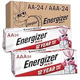 Energizer AA and AAA Batteries, 48 Count, Combo Pack Contains 24 Max Double A and 24 Max Triple A Batteries
