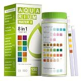 AAwipes 8-in-1 Aquarium Test Kit (150 Strips) for Freshwater & Saltwater - Quick & Accurate Water Testing for Aquariums & Ponds. Tests Free Chlorine, Hardness, pH, Ammonia Nitrogen, etc. (K02-150)