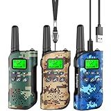 Inspireyes Walkie Talkies for Kids Rechargeable, Easter Basket Stuffers,Gifts for Kids, Toys for Boys and Girls Ages 3-12, 3 Pack Long Range, Outdoor Play, Family Games, Hiking Camping Gear