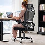TRALT Office Chair Ergonomic Desk Chair, 330 LBS Home Mesh Office Desk Chairs with Wheels, Comfortable Gaming Chairs (1, Black)