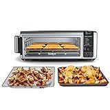 Ninja Digital Air Fryer & Toaster Oven | 8-in-1 Functionality | Flip-Up Design | XL Capacity | Air Fry Basket, Sheet Pan, Wire Rack & Crumb Tray | 1800 Watt | Silver | SP101
