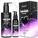 Water Based Lube, 8+2oz Personal Lubricant Set for Privacy and Toys, Natural Long Lasting Sex Lube Gel for Men, Women & Couples, Non-Staining, pH Friendly (Home+Travel Size)