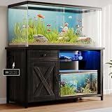 4ever2buy 55-75 Gallon Fish Tank Stand, Aquarium Stand, Dark Oak