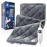 BOB AND BRAD Far Infrared Weighted Heating Pad for Back Pain Relief, Electric Heat Pad for Muscle Cramps & Neck Shoulders, Moist Heat Therapy & Hands Free Strap, FSA-HSA Eligible, Gift for Women Men