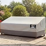 GORILLA GRIP Waterproof Large Outdoor Patio Sofa Cover, 3 Seater 80 Inch, Heavy Duty 600D Furniture Covers Sets for Winter, Keep Cushions Dry, Protects from Sun, Snow, Rain, Windproof, UV Coated