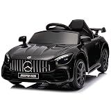 Winado 12V Licensed Mercedes Benz AMG GTR Kids Ride on Electric Car, Black