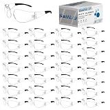 Salfboy Clear Safety Glasses Bulk Ansi Z87.1 Scratch Impact Resistant