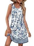 OFEEFAN Boho Dresses for Women Resort Wear for Women 2026 Sundress with Pockets Summer Dress Italian Dress Floral 2XL