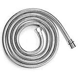 Blissland Shower Hose Extra Long 118 Inches Brushed Chrome Handheld Shower Head Hose with Brass Insert and Nut - Lightweight and Flexible