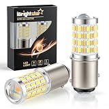 iBrightstar Super Bright 1157 2057 2357 7528 BAY15D P21/5W Switchback LED Bulbs with Projector Replacement for Daytime Running Lights/DRL and Turn Signal Lights, White/Amber