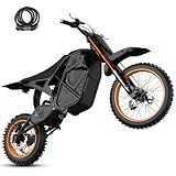 ESKUTE Electric Dirt Bike for Teens Adults, Electric Motorcycle 48V23Ah Battery, 53-Mile Range, 38-46mph Mid-Drive Motor 3500W Peak, Hydraulic Dual Shock Absorbers, Orange-black-With Lock