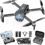 PLEGBLE Drone with Camera 4K for Kids Adults, Brushless Motor Mini Foldable RC Drones with Propeller Guards for Beginners, One Key Take Off/Land, Voice Control, Anti-Lost Alarm, Gift Toys for Men Boys