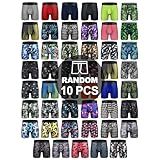 longfor Mens Boxer Briefs Mesh Knit Fast Dry Sport Polyester Boxer Briefs No Ride-up Underwear for Men 10 Pack M