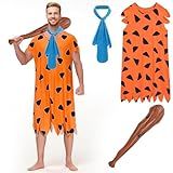 Ecocomfy Halloween Costume for Adults - Caveman Cartoon Character Party Outfits, Hawaiian-Themed Fun Adult Masquerade Outfits (XXL)