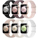 6 Pack Sport Bands Compatible with Apple Watch Band 38mm 40mm 41mm 42mm 44mm 45mm 49mm 46mm,Silicone Waterproof Strap for iWatch Apple Watch Series 11 10 9 Ultra 8 7 6 5 4 3 2 1 SE Women Men