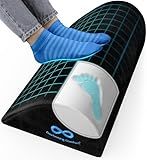 Foot Rest for Under Desk at Work - Memory Foam Office Foot Stool & Under Desk Footrest Leg Elevation Pillow for Gaming & Home Office, Supports Posture