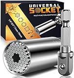 Stocking Stuffers for Men Super Universal Socket Tools Gifts for Men, Grip Set with Power Drill Adapter Cool Stuff Gadgets Present Ideas Gifts for Dad Husband Him Adults Mens Gifts Christmas for Women