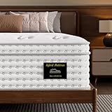 BedStory Firm Queen Size Mattress, 14 Inch Hybrid Mattresses in a Box, Extra Back & Hip Support, Hotel Collection Pocket Spring Queen Size Mattress, Fiberglass-Free, No Odor, Foam Made in USA