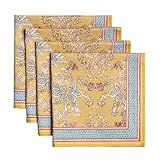 Maison d' Hermine Cloth Napkins Set of 4 100% Cotton Everyday Reusable Square Napkins Cloth Washable Dinner Party Wedding Restaurant Easter Decorations Spring/Summer (Marquise, 20" x 20")