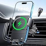 Guceful Wireless Car Charger, Phone Holders for Your Car 15W Fast Charging Auto Clamping, Air Vent Car Phone Mount for iPhone 17 16 15 14 13 Mini Pro Max XR, Samsung Galaxy S25 Ultra S24 S23 S22 S21