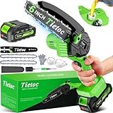 Tietoc Chainsaw 6 Inch Mini Electric Chainsaw Cordless Battery Powered, Hand Held Saw for Wood/Trees Trimming, Tools for Household and Garden, Chain Saw Gift for Men Dad Husband Fathers Gardener 2025