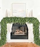 Artificial Pine Christmas Garland Clearance, 6 Ft Realistic Cypress Pine Greenery Garland for Mantel Fireplace Table Centerpiece Holiday Decoration (Green)