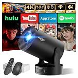 [Built-in App & 2026 Upgraded] Mini Projector with WiFi 6 and Bluetooth 5.4