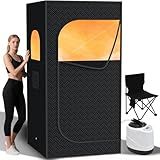 Nirvix Upgraded Portable Sauna for Home, Folding Chair, 3L High Capacity Steamer, Sauna Box for Relaxation, Detoxification, Personal Sauna Tent with Remote Control, for Indoor, Outdoor, Gym