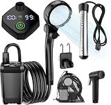 InkTrail Portable Camping Shower with Heater,6000mAh Rechargeable