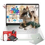 HP 14" Laptop 2025 Business Student Slim Computer, 1-Y Office 365, Copilot AI, Quad-Core Intel CPU, 16 GB RAM, 128GB UFS & 128GB SD Card, Wi-Fi 6, Windows 11 Pro, JQ2XzAccessory, Green