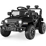 Best Choice Products 6V Kids Ride On Toy, Mini Truck, Electric Play Car w/Parent Remote Control, 4-Wheel Suspension, LED Lights, 2 Speeds, Functional Horn, 3.1MPH Max Speed - Black