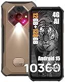 Ulefone Armor X16 Rugged Smartphone, Android 15 OS, 10360mAh/33W, 12+128GB/2TB, 48MP+20MP+2MP+16MP Camera, 6.56” 90HZ, Widevine L1/NFC/GPS/Dual SIM 4G LTE Unlocked Cell Phone - Sand Dune
