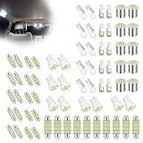 70 PCS Car LED Lights Interior Kit, T10 31mm 36mm 41mm License Plate Light
