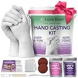 Luna Bean Hand Casting Kit – The Original Hand Mold Kit – Mothers Day Gifts for Mom - Anniversary Engagement Gifts for Women Men Wife Boyfriend Girlfriend Wedding Bridal Shower
