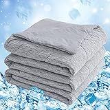 CHOSHOME Cooling Comforter Twin Size, Cooling Blanket for Hot Sleeper, Q-Max 0.45 Arc-Chill Cooling Fiber, Cool Soft Thin Breathable Summer Blanket for Bed, Couch, (60" x 90", Grey)