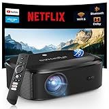 4K Projector with Wifi and Bluetooth, ELEPHAS Outdoor Movie Projector Compatible with NETFLIX/Prime Video/YouTube, 100,000+ Apps Supported, Smart Video Projector for HDMI/USB/iOS/Android/Windows
