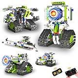 NEXTJOY STEM Robot Building Kit Toys for Kids Ages 8-12,2025 New 5 In1 STEM Toys Robotics Set for Boys Girls,337 Pcs Blocks App & Remote Control Robot Building Set, Science Kit for Kids 8-12