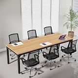 Tribesigns 6.5 FT Conference Room Table, 78.74" W x 27.56" D Large Office Conference Table, Modern Seminar Meeting Table Desk for Boardroom, Meeting Room (1, Natural)