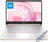 HP 14" Laptop Computer with Microsoft Office 365, 128GB UFS, 4GB RAM, Intel N150 Processor, Windows 11, Home & Office, Pale Rose Gold