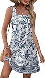OFEEFAN Womens Summer Dresses 2025 Sundresses Casual Boho Beach Vacation Clothes Elegant Classy Date Outfits Print 08 L