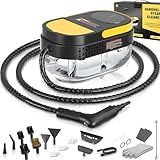 Gautye Steam Cleaner, 3-Level Adjustable Handle, 15s Heat-Up, 1.69 Quarts Tank, Portable Steamer for Cleaning with 15 pcs Accessories, Steam Cleaner for Home for Dirt, Grease, Grout, Tile,Floor, Car