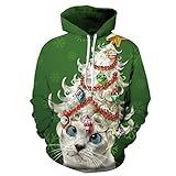 Ugly Christmas Sweater Sweatshirts Women Men Funny Cute Merry Santa Xmas Christmas Sweaters Hoodie Graphic Tees New Years Eve Holiday Party Vacation Outfits Fall Fashion Winter Clothing Clothes Tops