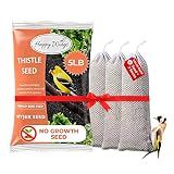 Happy Wings Nyjer/Thistle Seeds with Empty Sock for Wild Bird Food - 5 Pounds I No Grow Seed